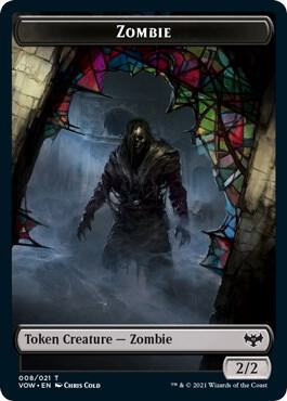 Zombie (008) // Spirit Cleric Double-Sided Token [Innistrad: Crimson Vow]