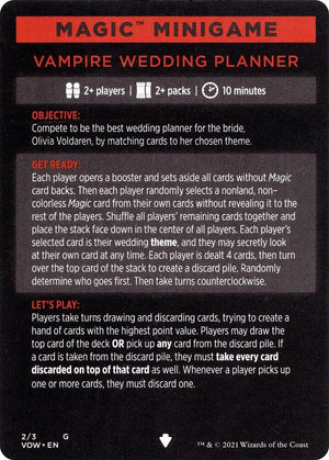 Magic Minigame: Vampire Wedding Planner (2) [Innistrad: Crimson Vow]