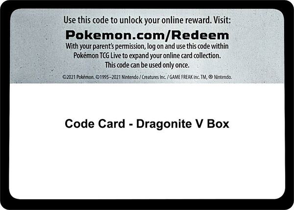 Code Card - Dragonite V Box [SWSH08 Fusion Strike]