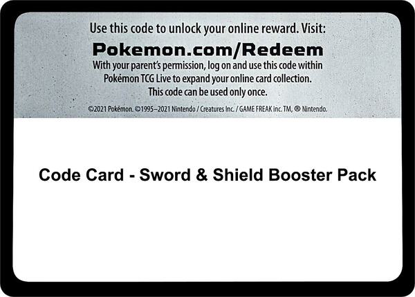 Code Card - Sword & Shield Booster Pack [SWSH01 Sword and Shield Base Set]