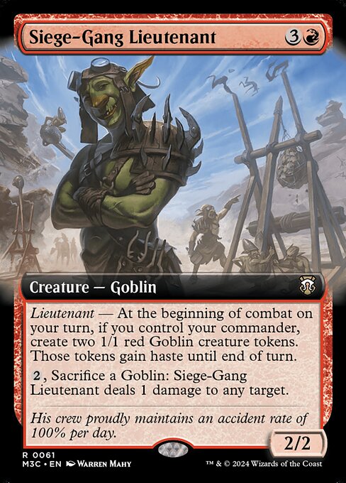 Siege-Gang Lieutenant (61) [Modern Horizons 3 Commander]
