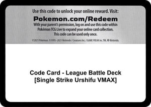 Code Card - League Battle Deck [Single Strike Urshifu VMAX] [Miscellaneous Cards and Products]
