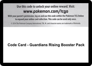 Code Card - Guardians Rising Booster Pack [SM Guardians Rising]