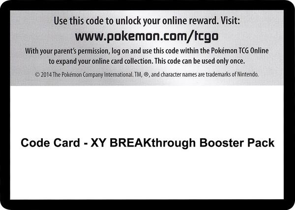 Code Card - XY BREAKthrough Booster Pack [XY BREAKthrough]