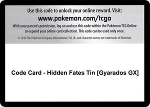 Code Card - Hidden Fates Tin [Gyarados GX] [Hidden Fates]