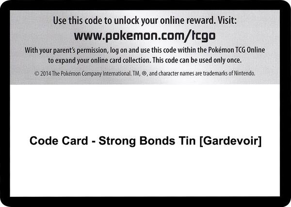 Code Card - Strong Bonds Tin [Gardevoir] [Miscellaneous Cards and Products]