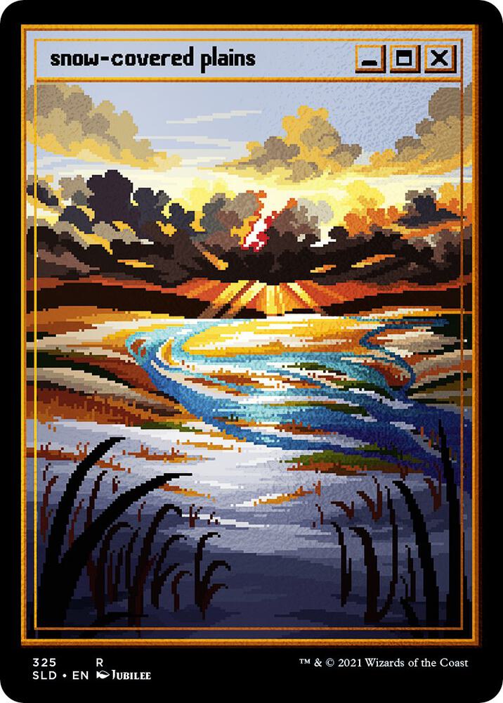 Snow-Covered Plains (PixelSnowLands.jpg) (Foil Etched) (325) [Secret Lair Drop]
