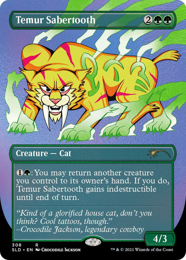 Temur Sabertooth (Foil Etched) (308) [Secret Lair Drop]