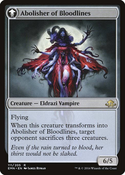 Voldaren Pariah // Abolisher of Bloodlines (111) [Eldritch Moon] Reverse