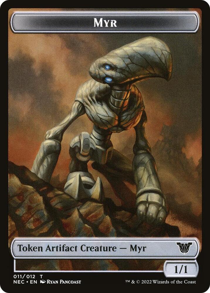 Myr // Spirit (002) Double-Sided Token (11 // 2) [Neon Dynasty Commander]