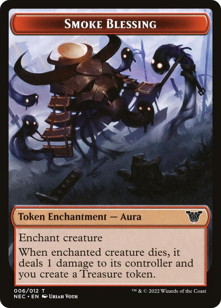 Smoke Blessing // Treasure Double-Sided Token (6 // 17) [Neon Dynasty Commander]