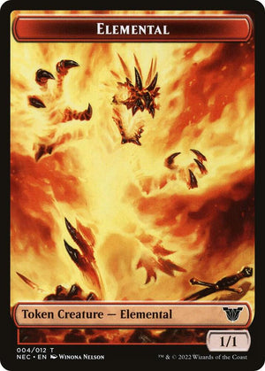 Elemental // Spirit (009) Double-Sided Token (4 // 9) [Neon Dynasty Commander]