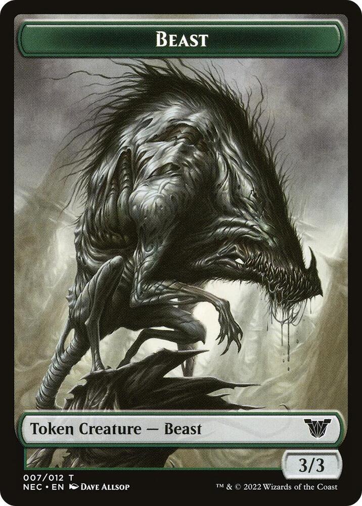 Beast // Treasure Double-Sided Token (7 // 17) [Neon Dynasty Commander]