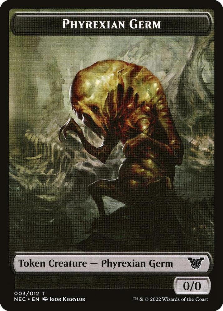 Phyrexian Germ // Spirit (002) Double-Sided Token (3 // 2) [Neon Dynasty Commander]