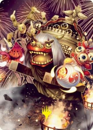 March of Reckless Joy Art Card (Gold-Stamped Signature) (62) [Kamigawa: Neon Dynasty Art Series]