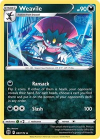 Weavile (087/172) [SWSH09 Brilliant Stars]