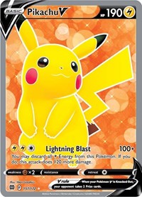 Pikachu V (Full Art) (157/172) [SWSH09 Brilliant Stars]