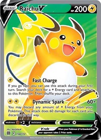 Raichu V (Full Art) (158/172) [SWSH09 Brilliant Stars]