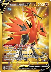Galarian Zapdos V (Secret) (182/172) [SWSH09 Brilliant Stars]