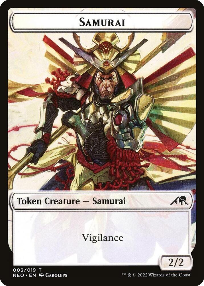 Samurai (003) // Goblin Shaman (008) Double-sided Token (3 // 8) [Kamigawa: Neon Dynasty]