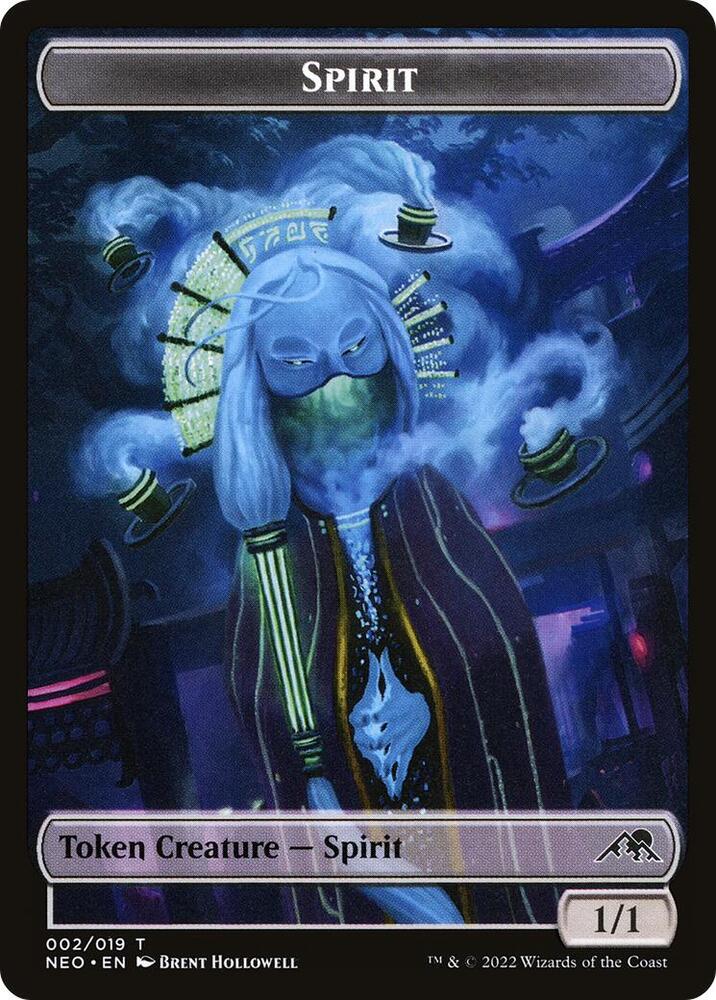 Spirit (002) // Construct (015) Double-sided Token (2 // 15) [Kamigawa: Neon Dynasty]