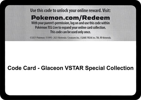 Code Card - Glaceon VSTAR Special Collection [SWSH09 Brilliant Stars]