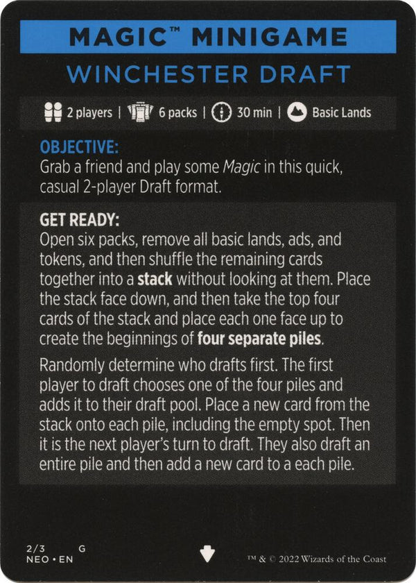Magic Minigame: Winchester Draft (2) [Kamigawa: Neon Dynasty]