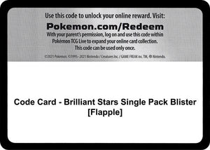 Code Card - Brilliant Stars Single Pack Blister [Flapple] [SWSH09 Brilliant Stars]