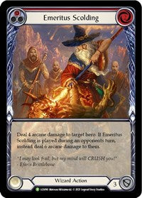 Emeritus Scolding (Red) (Extended Art) - LGS090 (LGS090) [Flesh and Blood Promo Cards]
