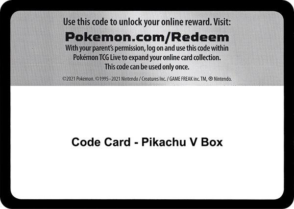 Code Card - Pikachu V Box [Miscellaneous Cards and Products]