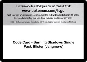 Code Card - Burning Shadows Single Pack Blister [Jangmo-o] [SM Burning Shadows]