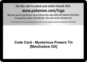 Code Card - Mysterious Powers Tin [Marshadow GX] [SM Burning Shadows]
