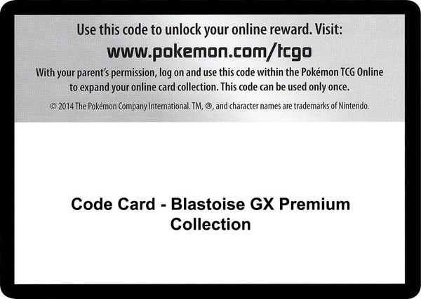 Code Card - Blastoise GX Premium Collection [SM Unbroken Bonds]