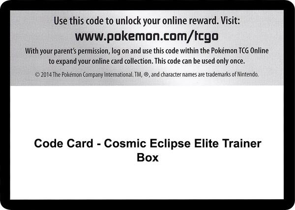 Code Card - Cosmic Eclipse Elite Trainer Box [SM Cosmic Eclipse]