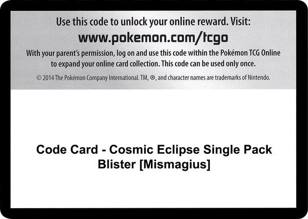 Code Card - Cosmic Eclipse Single Pack Blister [Mismagius] [SM Cosmic Eclipse]