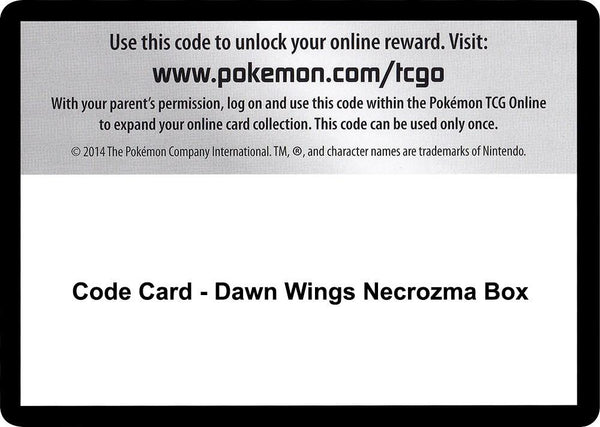 Code Card - Dawn Wings Necrozma Box [SM Forbidden Light]