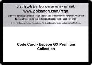Code Card - Espeon GX Premium Collection [SM Guardians Rising]