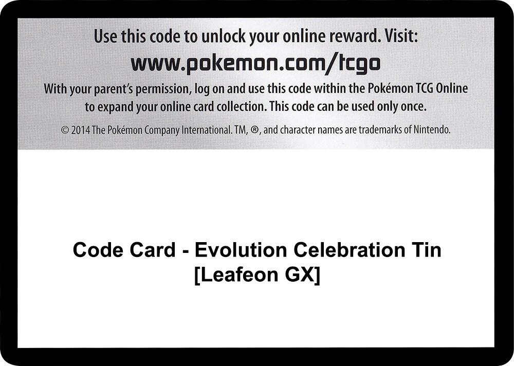 Code Card - Evolution Celebration Tin [Leafeon GX] [SM Celestial Storm]