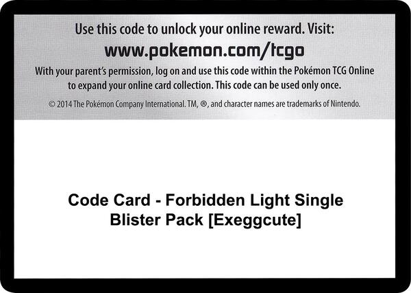 Code Card - Forbidden Light Single Blister Pack [Exeggcute] [SM Forbidden Light]