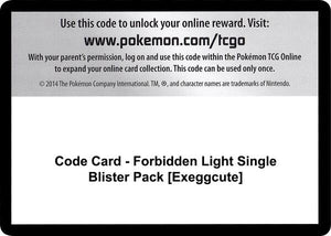 Code Card - Forbidden Light Single Blister Pack [Exeggcute] [SM Forbidden Light]