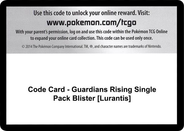 Code Card - Guardians Rising Single Pack Blister [Lurantis] [SM Guardians Rising]