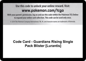Code Card - Guardians Rising Single Pack Blister [Lurantis] [SM Guardians Rising]