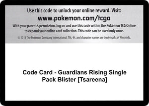 Code Card - Guardians Rising Single Pack Blister [Tsareena] [SM Guardians Rising]