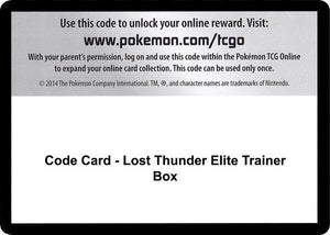 Code Card - Lost Thunder Elite Trainer Box [SM Lost Thunder]