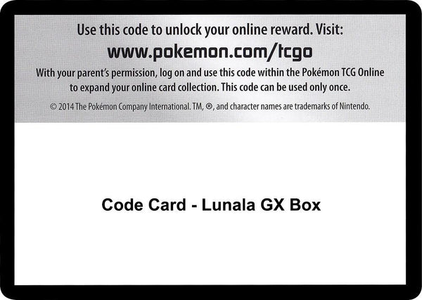 Code Card - Lunala GX Box [SM Celestial Storm]