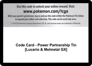 Code Card - Power Partnership Tin [Lucario & Melmetal GX] [SM Unified Minds]