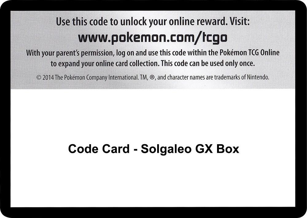 Code Card - Solgaleo GX Box [SM Celestial Storm]