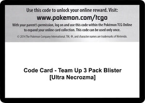 Code Card - Team Up 3 Pack Blister [Ultra Necrozma] [SM Team Up]