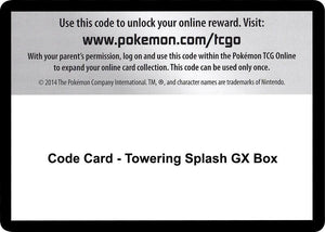 Code Card - Towering Splash GX Box [SM Team Up]