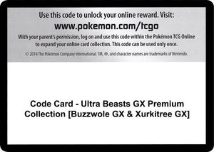 Code Card - Ultra Beasts GX Premium Collection [Buzzwole GX & Xurkitree GX] [SM Crimson Invasion]